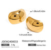 Wholesale Women's Stainless Steel Geometric Oval Earrings With 18K Gold Electroplating Retro Light Luxury Style