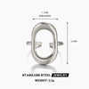 Wholesale Women's Stainless Steel Geometric Oval Hollow Adjustable Ring With Electroplating