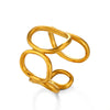 Wholesale Women's Stainless Steel Geometric Oval Ring With Electroplating Treatment