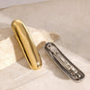 Wholesale Women's Stainless Steel Geometric Oval Spring Clip Hairpin Jewelry With Electroplating Treatment