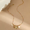 Wholesale Women's Stainless Steel Geometric Pattern Electroplated Fashion Niche Marine Style Necklace