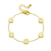 Wholesale Women's Stainless Steel Geometric Pattern Electroplated Fashion Simple Temperament Round Bracelet