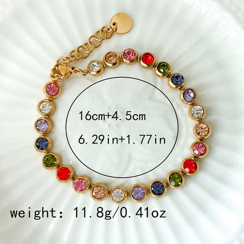 Wholesale Women's Stainless Steel Geometric Pattern Vacuum Electroplated Exquisite Bracelet