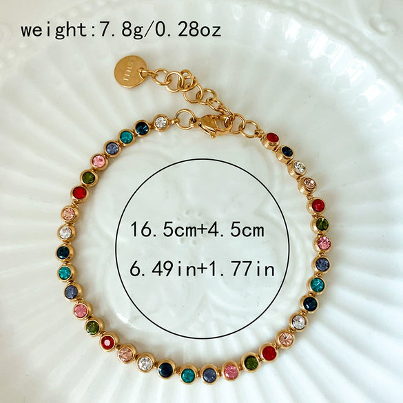Wholesale Women's Stainless Steel Geometric Pattern Vacuum Electroplated Exquisite Bracelet