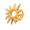 Wholesale Women's Stainless Steel Geometric Patterned Electroplated Ring With Sunflower Opening Style