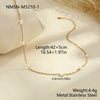 Wholesale Women's Stainless Steel Geometric Pearl Stacking Necklaces With Electroplating Retro Design