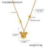 Wholesale Women's 316L Stainless Steel Geometric Pendant Double Necklace 18K Gold Plated Jewelry