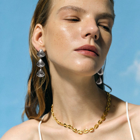 Wholesale Women's Stainless Steel Geometric Pendant Earrings With Electroplating And Original Minimalist Design