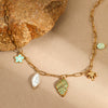 Wholesale Women's Stainless Steel Geometric Pendant Necklace With Electroplating Fashion Style