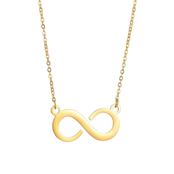 Wholesale Women's Stainless Steel Geometric Pendant Ochain Necklace With Polishing Plating