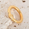 Wholesale Women's Stainless Steel Geometric Plain Ring With Electroplating
