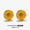 Wholesale Women's Stainless Steel Geometric Plant Flower Electroplated Earrings