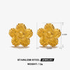 Wholesale Women's Stainless Steel Geometric Plant Flower Electroplated Earrings