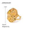 Wholesale Women's Stainless Steel Geometric Pleated Round Earrings Jewelry With Electroplating