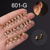 Wholesale Women's Stainless Steel Geometric Puncture Earrings With Electroplating Treatment