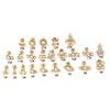 Wholesale Women's Stainless Steel Geometric Puncture Earrings With Electroplating Treatment