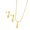 Wholesale Women's Stainless Steel Geometric Real Gold Plated Snake Bone Chain Water Drop Necklace Light Luxury Style