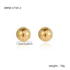 Wholesale Women's Stainless Steel Geometric Retro Fashion Diamond Earrings With Electroplating