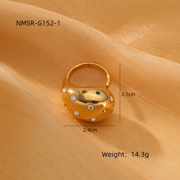 Wholesale Women's Stainless Steel Geometric Retro Fashion Diamond Earrings With Electroplating