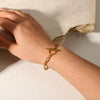 Wholesale Women's Stainless Steel Geometric Retro Gold Ot Buckle Electroplated Bracelet