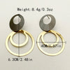Wholesale Women's Stainless Steel Geometric Retro Highgrade Electroplated Earrings