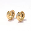 Wholesale Women's Stainless Steel Geometric Retro Light Luxury Earrings With Electroplating