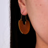 Wholesale Women's Stainless Steel Geometric Rib Fan Earrings With Pvdp Furnace Real Gold Processing And Personality Design