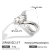 Wholesale Women's Stainless Steel Geometric Ring With Electroplating And French Retro Design