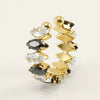 Wholesale Women's Stainless Steel Geometric Ring With Electroplating Design