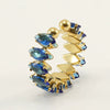 Wholesale Women's Stainless Steel Geometric Ring With Electroplating Design