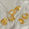 Wholesale Women's Stainless Steel Geometric Ring With Electroplating Treatment