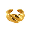 Wholesale Women's Stainless Steel Geometric Ring With Electroplating Treatment