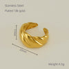 Wholesale Women's Stainless Steel Geometric Ring With Electroplating Treatment