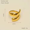 Wholesale Women's Stainless Steel Geometric Ring With Electroplating Treatment