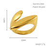 Wholesale Women's Stainless Steel Geometric Ring With Electroplating Treatment