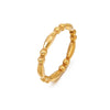 Wholesale Women's Stainless Steel Geometric Ring With 18K Gold Plated Treatment