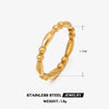 Wholesale Women's Stainless Steel Geometric Ring With 18K Gold Plated Treatment