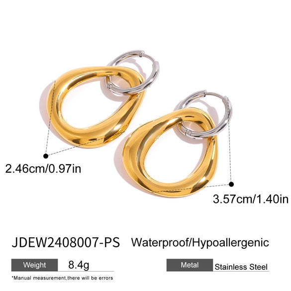 Wholesale Women's Stainless Steel Geometric Ring With Pvd Furnace Vacuum Real Gold Plating