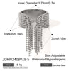 Wholesale Women's Stainless Steel Geometric Round Bead Tassel Open Ring Jewelry With Electroplating Light Luxury Fashion