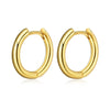 Wholesale Women's Stainless Steel Geometric Round Electroplated Earrings