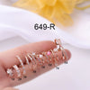 Wholesale Women's Stainless Steel Geometric Semicircular Arc Ear Nail Electroplated Ear Decoration