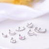 Wholesale Women's Stainless Steel Geometric Semicircular Arc Ear Nail Electroplated Ear Decoration