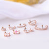 Wholesale Women's Stainless Steel Geometric Semicircular Arc Ear Nail Electroplated Ear Decoration