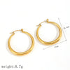 Wholesale Women's Stainless Steel Geometric Simple Electroplated Ring And Earrings