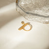 Wholesale Women's Stainless Steel Geometric Simple Opening Ring Jewelry With Electroplating