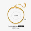 Wholesale Women's Stainless Steel Geometric Simple Twist Bracelet With Electroplating
