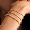Wholesale Women's Stainless Steel Geometric Simple Twist Bracelet With Electroplating