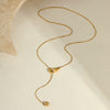 Wholesale Women's Stainless Steel Geometric Snake Bone Necklace With 18K Gold Plated Electroplating Light Luxury Design