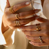 Wholesale Women's Stainless Steel Geometric Snake Ring With Electroplating In Modern Classic Style