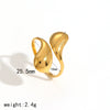 Wholesale Women's Stainless Steel Geometric Snakeshaped Electroplated Ring